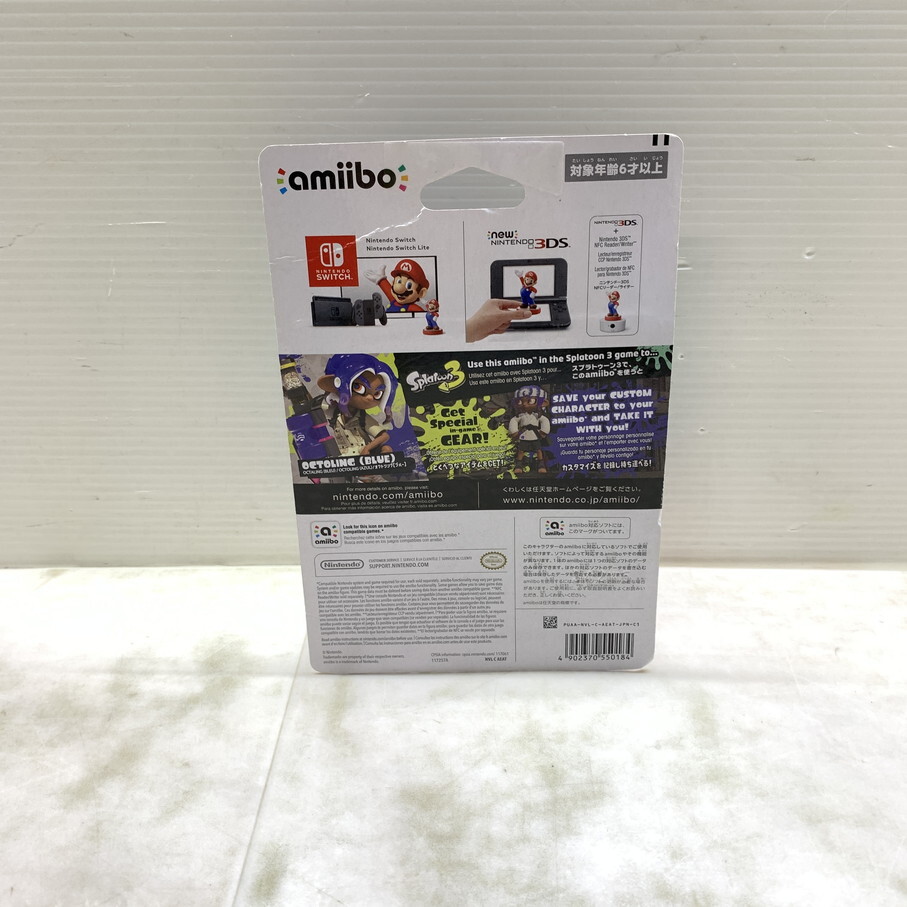 MIN【未使用品】amiibo オクトリング ブルー スプラトゥーンシリーズ アミーボ ニンテンドー スイッチ ゲーム〈024-251113-em-05-MIN〉_画像3