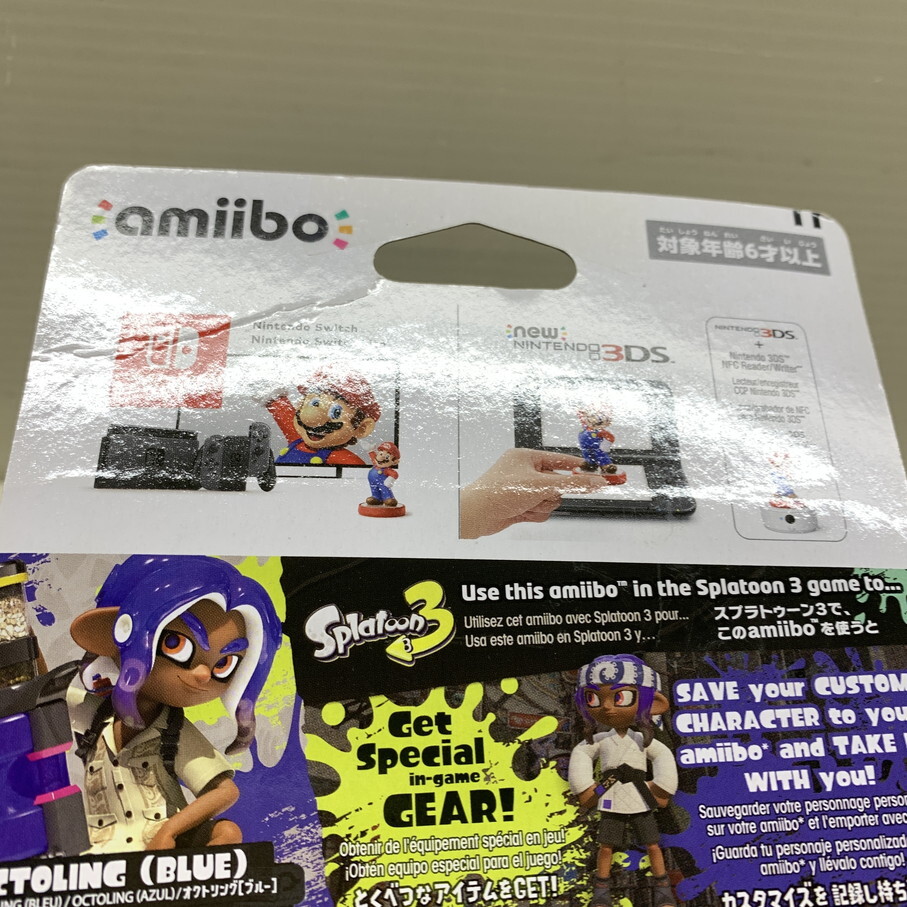 MIN【未使用品】amiibo オクトリング ブルー スプラトゥーンシリーズ アミーボ ニンテンドー スイッチ ゲーム〈024-251113-em-05-MIN〉_画像5