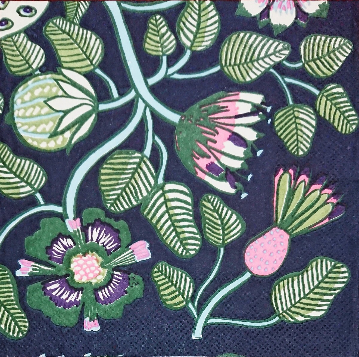 【即決】【難有り・しわ】ペーパーナプキンバラ売り1枚から ランチサイズ【マリメッコ】TIARA ブルー_画像1