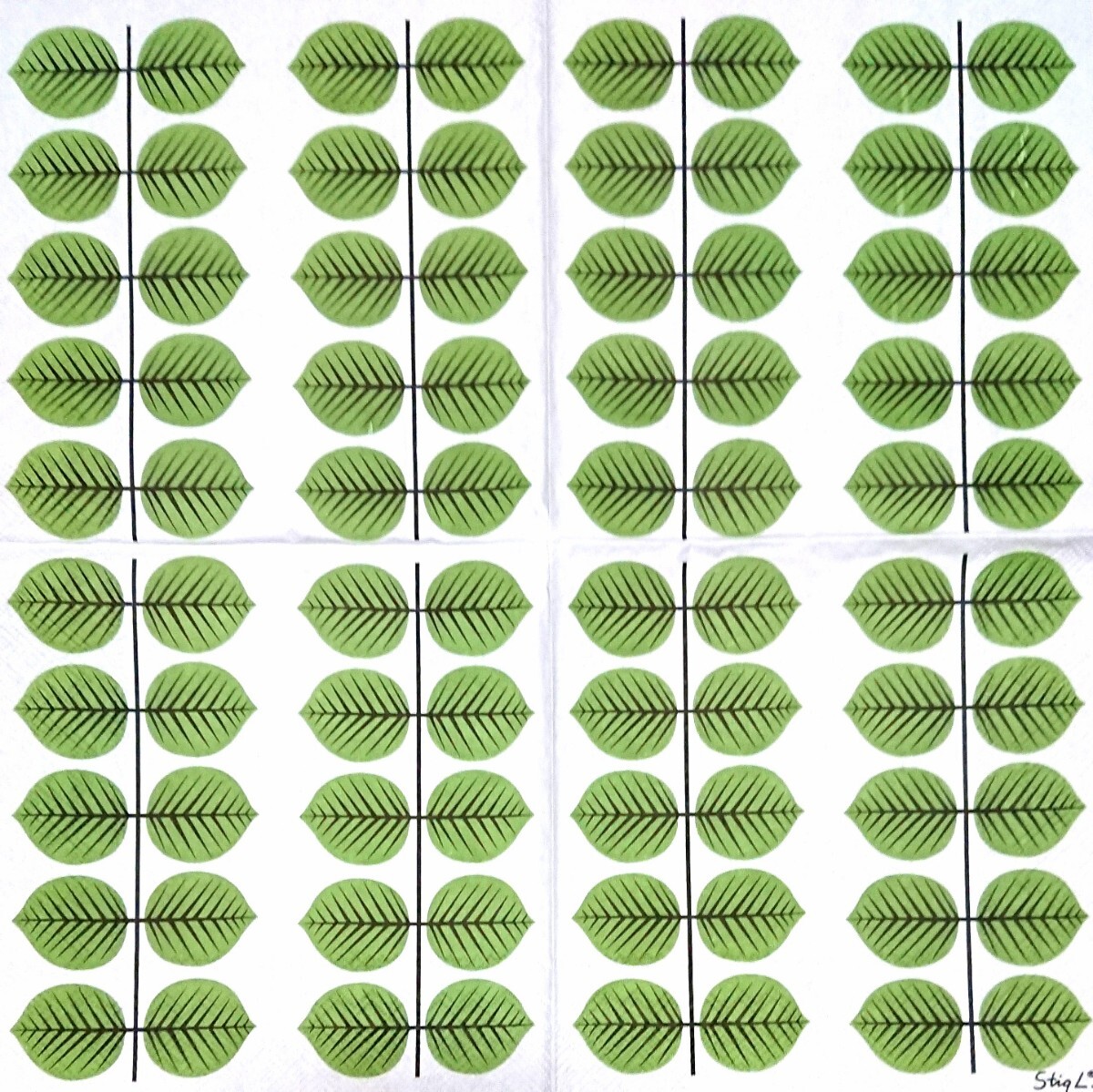 【即決】【難有り・印刷ムラ】ペーパーナプキンバラ売り1枚から ランチサイズ 【Stig Lindberg】BERSA_画像3