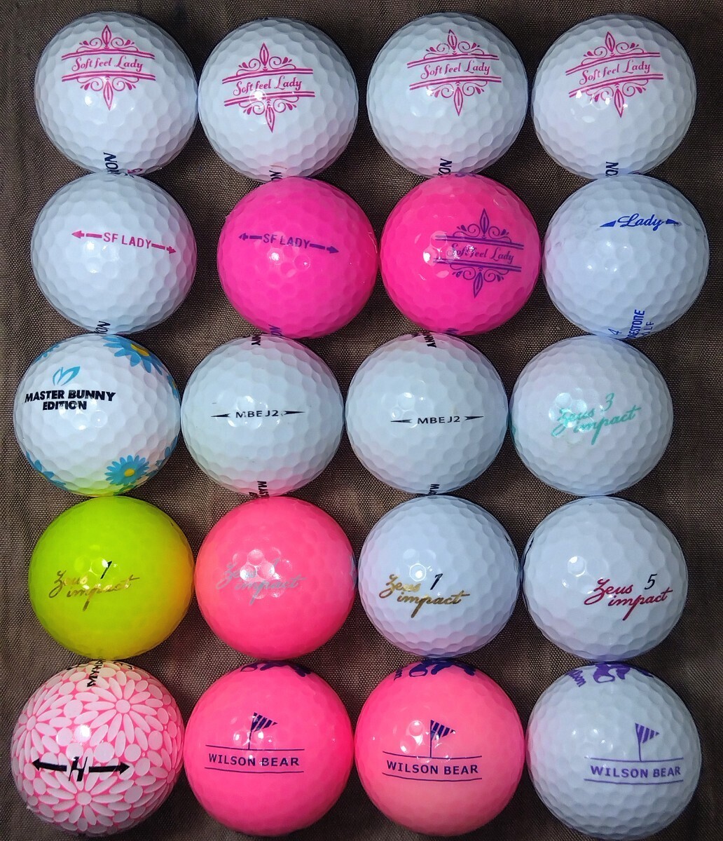 ◆かわいいレディースロストボール◆大人気レディース用 WillsonBear SRIXON soft feel Lady他合計20個セット いかがですか? _画像3