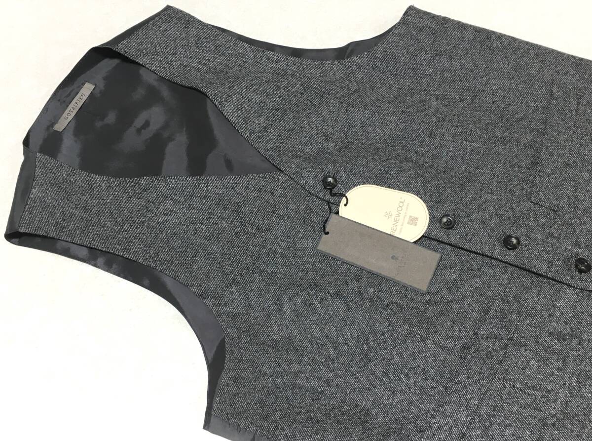 GOTAIRIKU 五大陸　RENEWOOLカシミヤ混ベスト ジレ　M　オンワード　定価33.300円　_画像2