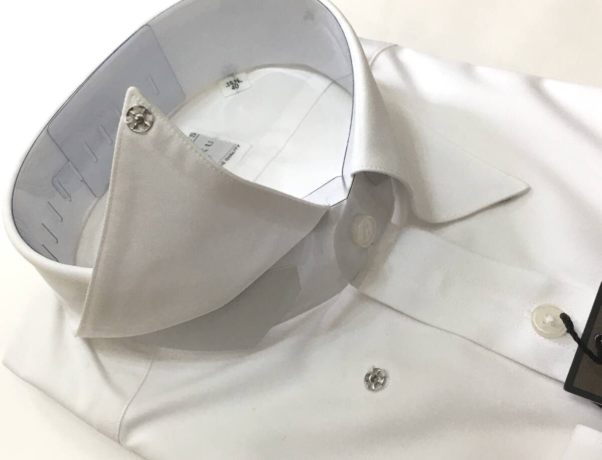 gotairiku 五大陸　PREMIUMPLEATS 長袖スナップダウンシャツ 綿100％　40 L　オンワード　定価15.400円_画像2