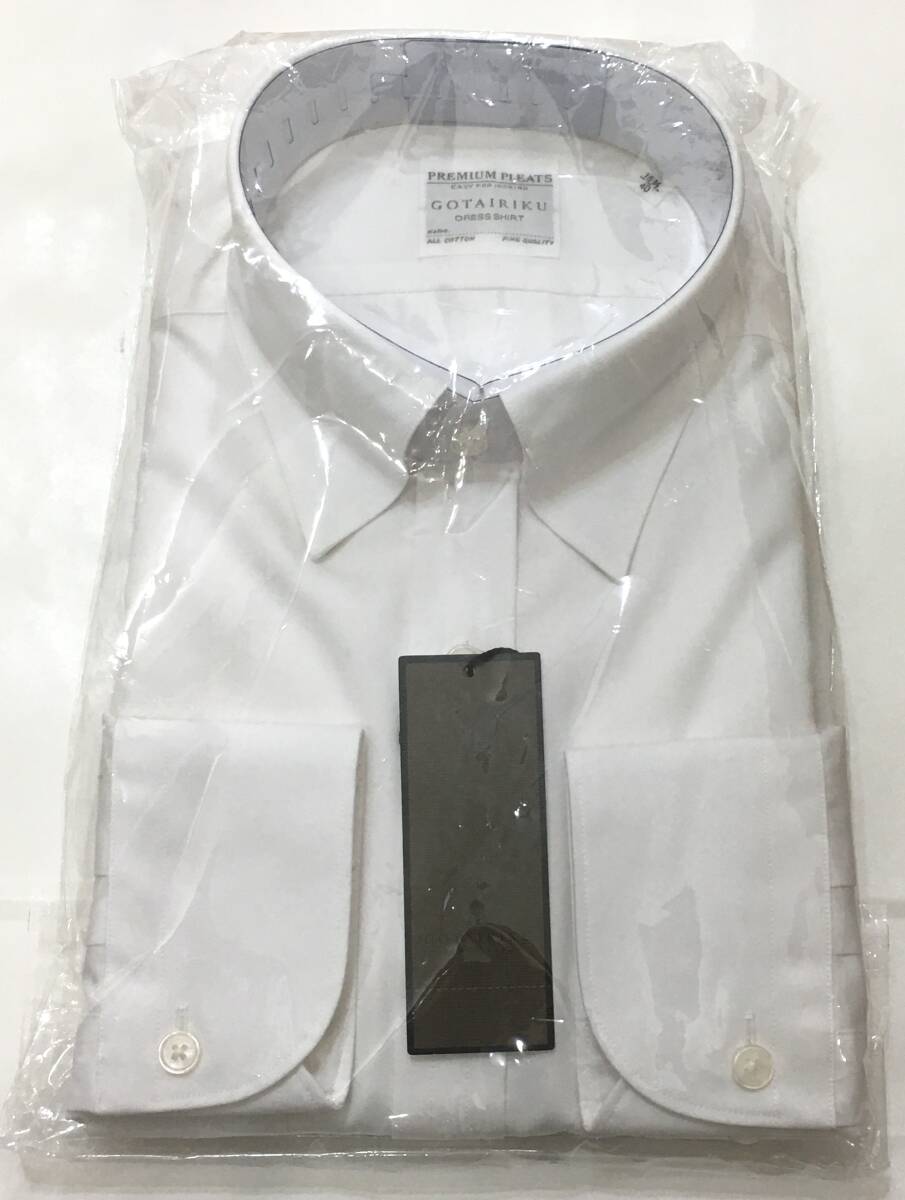 gotairiku 五大陸　PREMIUMPLEATS 長袖スナップダウンシャツ 綿100％　40 L　オンワード　定価15.400円_画像4