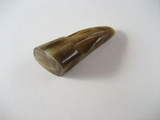 トッグル型ボタン ダッフルボタン 糸通し穴あり 水牛ミックス調 プラスチックタイプ コート ハンドメイド ソーイング 手芸用 計6個_画像2