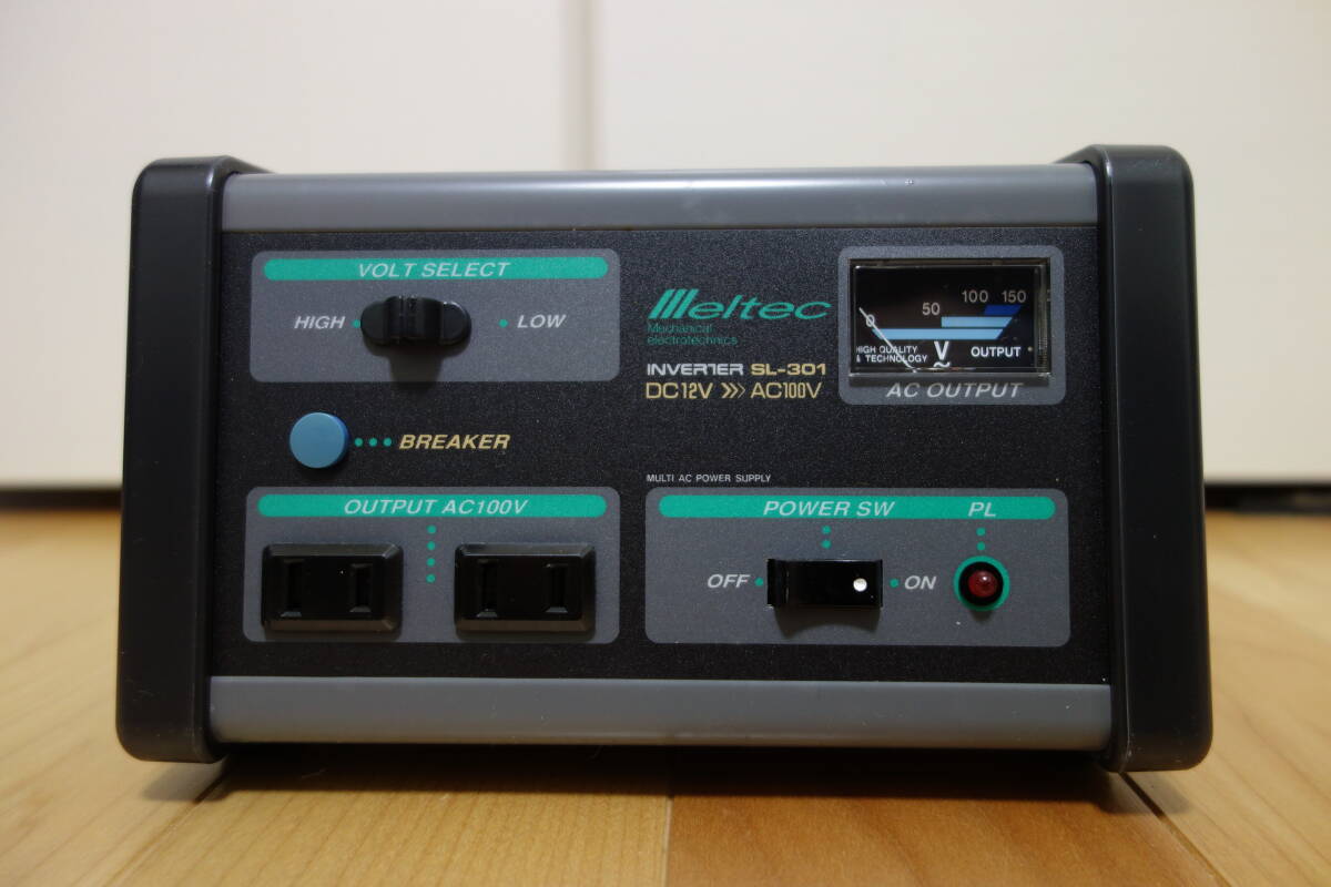 美品 Meltec(メルテック) インバーター SL-301 DC12V AC100V 最大300W ※説明書付き_画像2