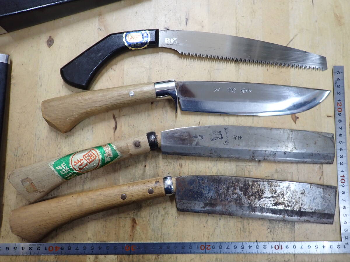 『C24G』鉈・剣鉈　3本（3点）まとめてセット 和式ナイフ シースナイフ 土佐 広告 青入り/　土佐 國利 /青入り_画像7