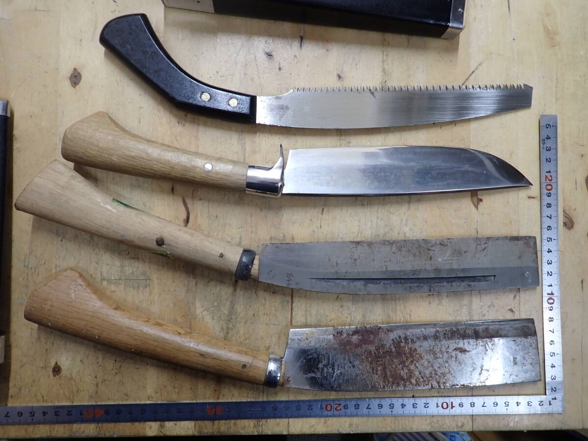 『C24G』鉈・剣鉈　3本（3点）まとめてセット 和式ナイフ シースナイフ 土佐 広告 青入り/　土佐 國利 /青入り_画像8