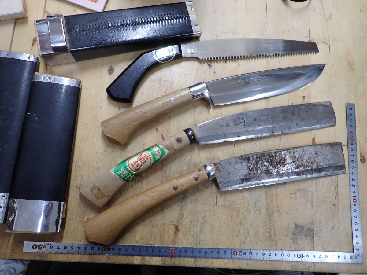 『C24G』鉈・剣鉈　3本（3点）まとめてセット 和式ナイフ シースナイフ 土佐 広告 青入り/　土佐 國利 /青入り_画像1