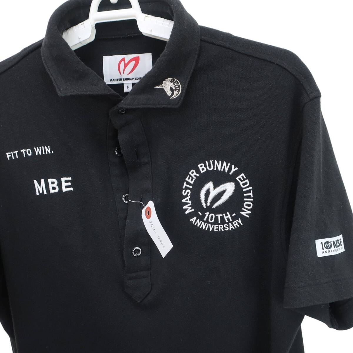 MASTER BUNNY EDITION(マスターバニーエディション) ポロシャツ 黒 メンズ 5 758-0260001 ゴルフウェア 2510-0882 中古_画像4