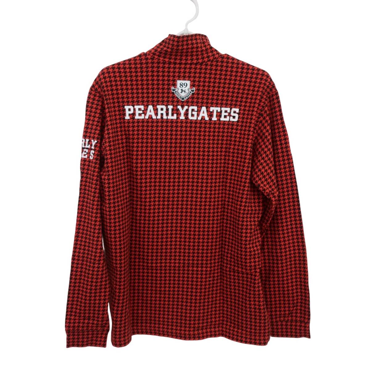 PEARLY GATES(パーリーゲイツ) ハイネックシャツ 赤黒千鳥柄 メンズ 5 053-266914 ゴルフウェア 2510-0801 中古_画像4