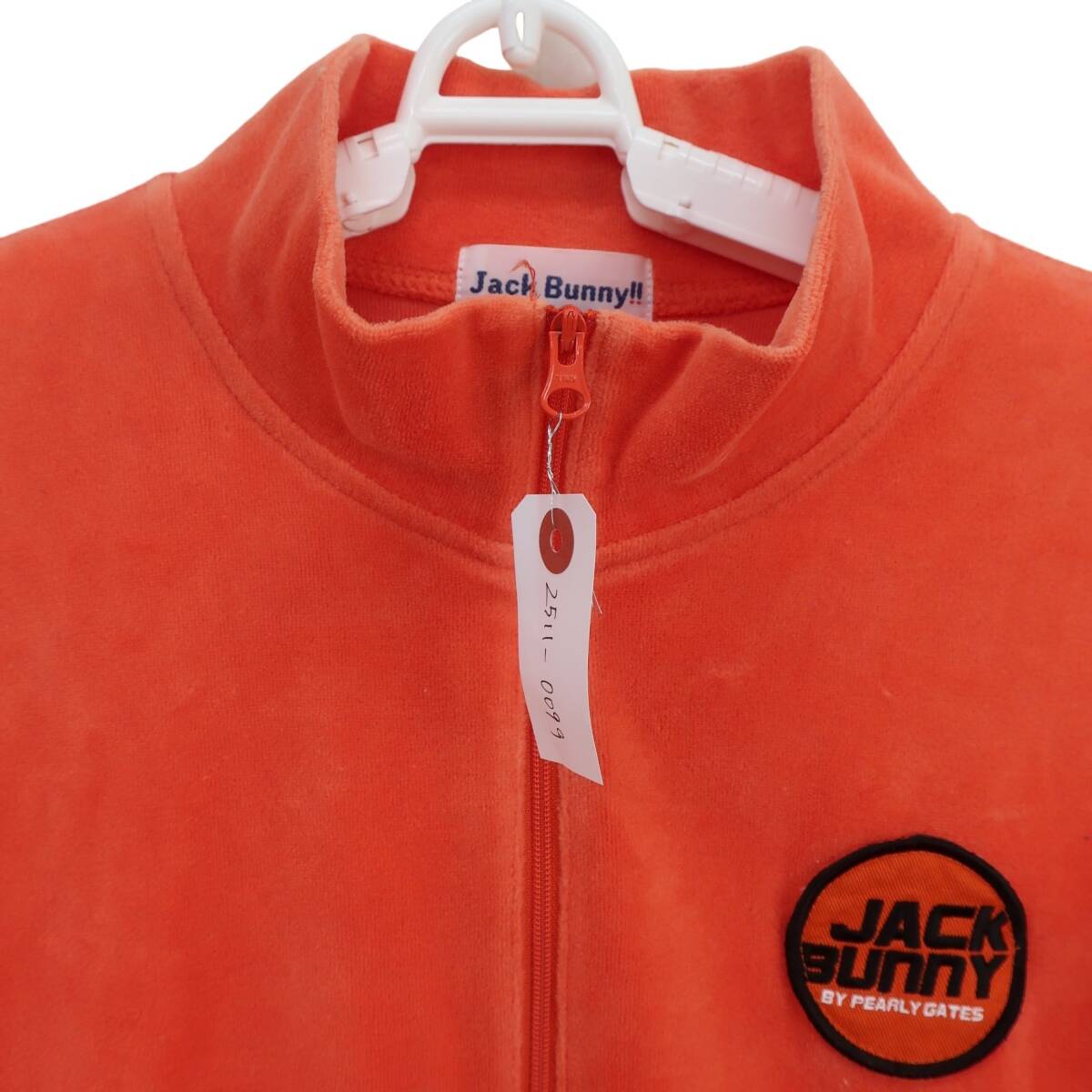 【美品】Jack Bunny(ジャックバニー) ハーフジップフリースシャツ オレンジ メンズ 5 262-5266122 ゴルフウェア 2511-0099 中古_画像2