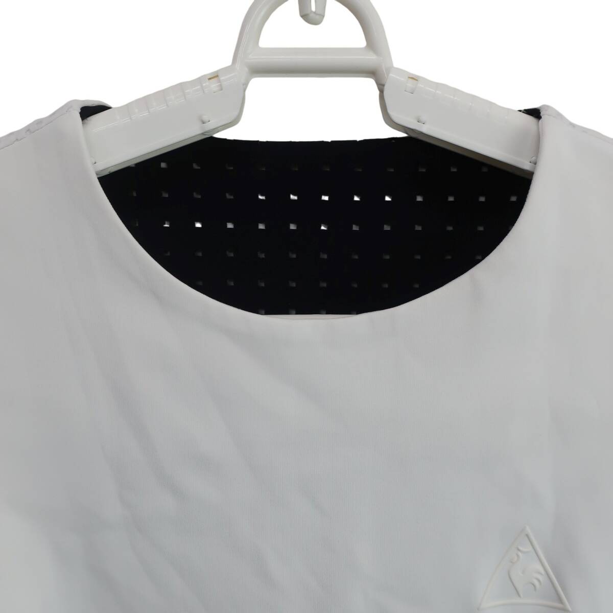 【美品】le coq sportif(ルコックスポルティフ) ベスト 白黒 レディース L ゴルフウェア 2510-1078 中古_画像3