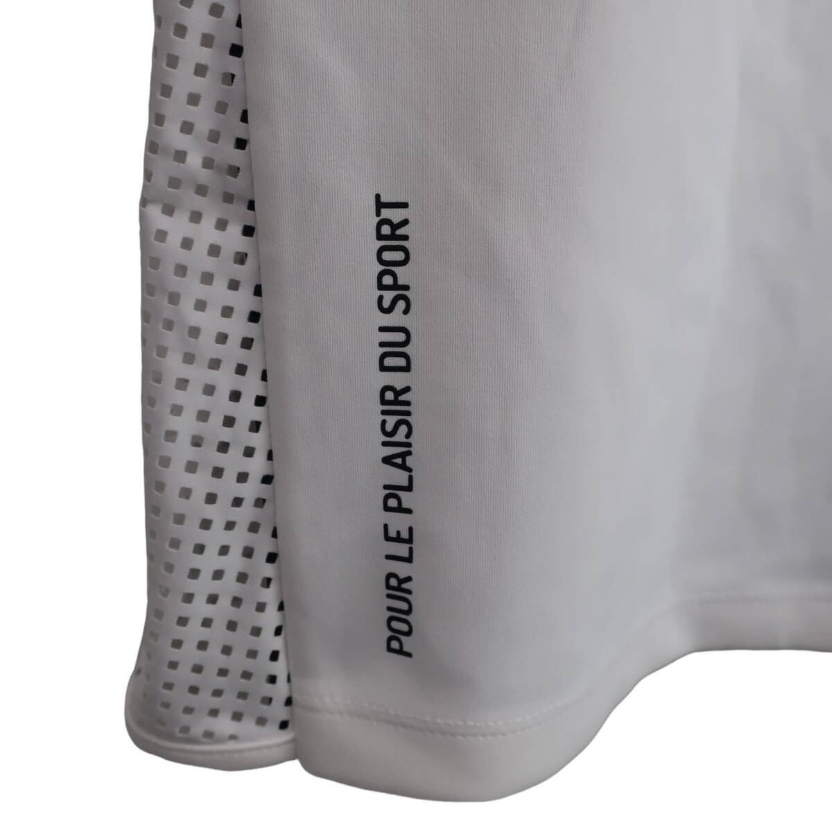 【美品】le coq sportif(ルコックスポルティフ) ベスト 白黒 レディース L ゴルフウェア 2510-1078 中古_画像4