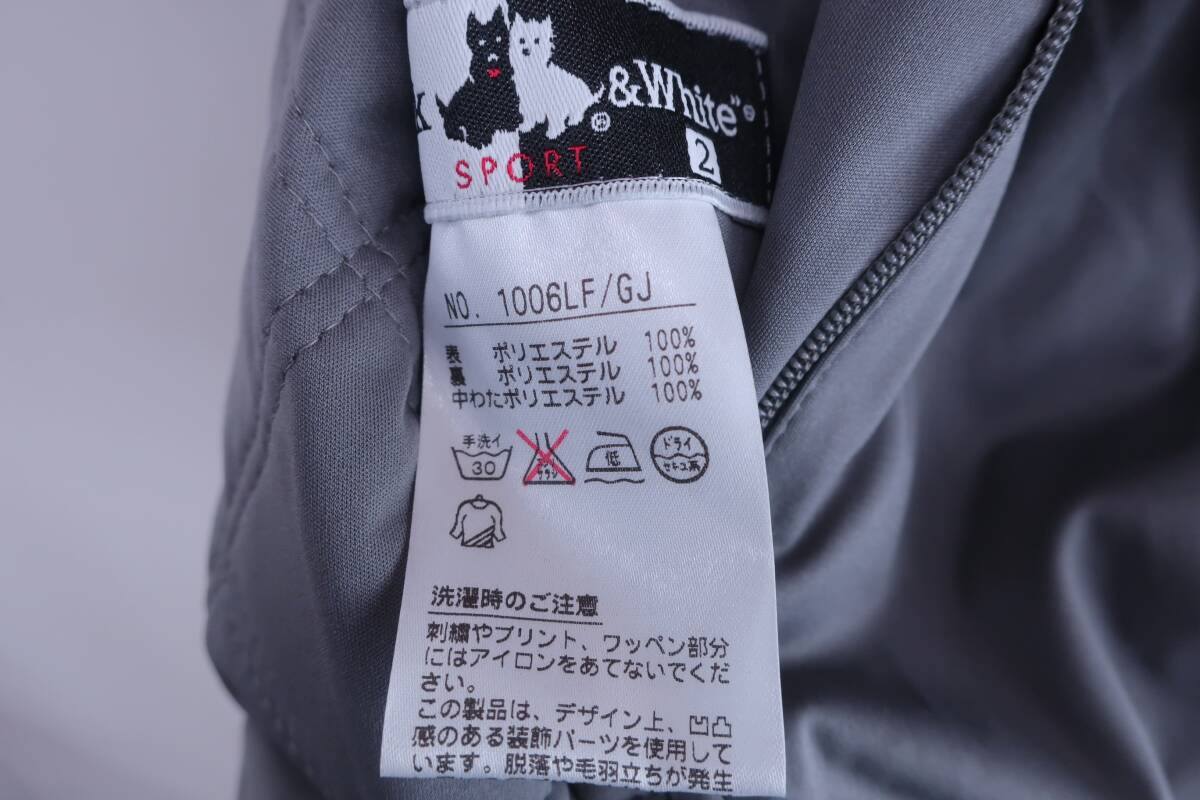 【40%オフ】【美品】Black & White(ブラック&ホワイト) リバーシブルベスト 黄色 / グレー レディース 2 ゴルフ用品 2409-0570 中古_画像7