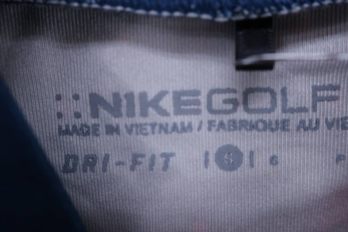 【40%オフ】NIKE GOLF(ナイキゴルフ) 長袖ハイネックシャツ ネイビー水玉柄 レディース S ゴルフ用品 2409-0604 中古_画像5