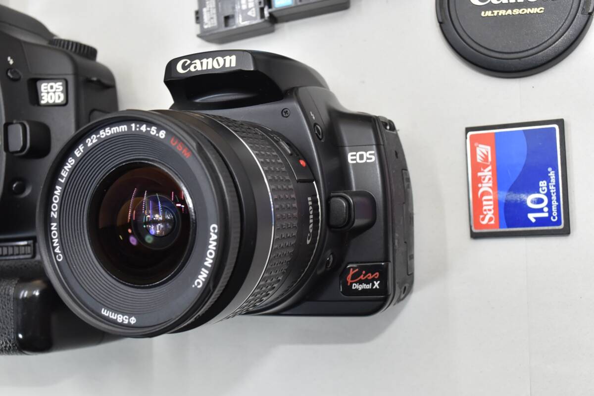CANONカメラ2台とレンズまとめて CANON EOS 30D/EOS KISS DIGITAL X デジタルカメラ 光学機器_画像5