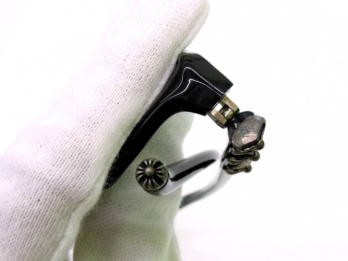 1円スタート 眼鏡祭 クロムハーツ メガネ BEARDED BABY ブラック×シルバー 系 現状品 サングラス 伊達メガネ Chrome hearts クロム _画像4