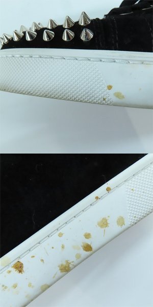 Christian Louboutin/クリスチャンルブタン SEAVASTE 2 FLAT VEAU VELOURS スタッズ スニーカー 1191289 /39.5 /080_画像7