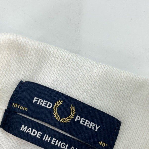 *FRED PERRY/ Fred Perry рубашка-поло с коротким рукавом белый WC1X 0AA/40 /UPK