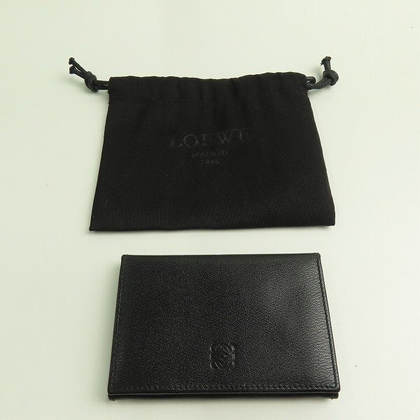 LOEWE/ロエベ カードケース/名刺入れ カーフレザー ブラック /UPK_画像9