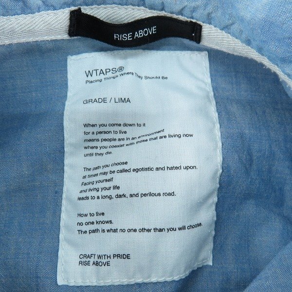 ☆WTAPS/ダブルタップス CELL LS DAZED AND CONFUSED シャンブレーシャツ 092LTDT-SHM01 /L /UPK_画像3