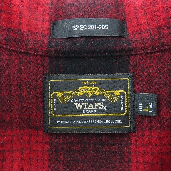 ☆WTAPS/ダブルタップス WAY OF LIFE VATOS L/S チェック柄 長袖 ネルシャツ 112SPDT-SHM02 /L /000_画像3