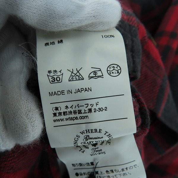 ☆WTAPS/ダブルタップス WAY OF LIFE UNION L/S チェック柄 長袖 ネルシャツ 112GWDT-SHM02 /L /000_画像5