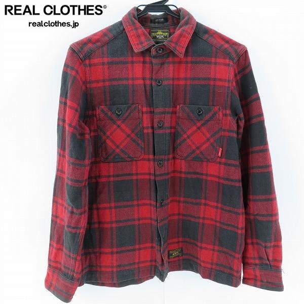 ☆WTAPS/ダブルタップス WAY OF LIFE UNION L/S チェック柄 長袖 ネルシャツ 112GWDT-SHM02 /L /000_画像1