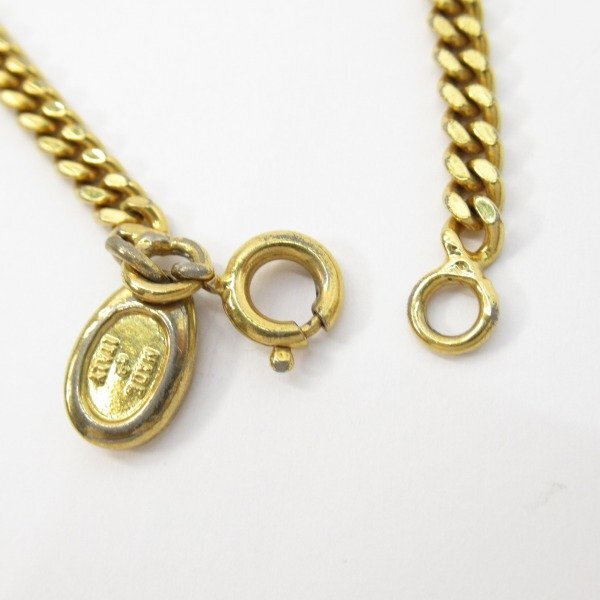 CELINE/セリーヌ トリオンフ ラインストーン ネックレス ゴールドカラー /UPK_画像6