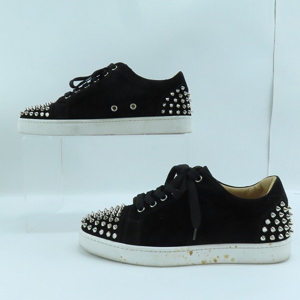 Christian Louboutin/クリスチャンルブタン SEAVASTE 2 FLAT VEAU VELOURS スタッズ スニーカー 1191289 /39.5 /080_画像4