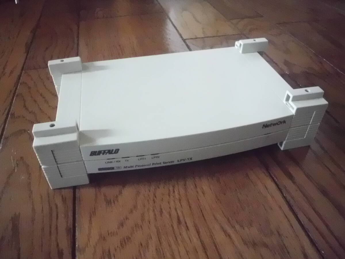 【中古】Buffalo プリンタサーバー LPV-TX 電源アダプタ付属 ◆ メルコ バッファロー ネットワーク【通電確認済】_画像7
