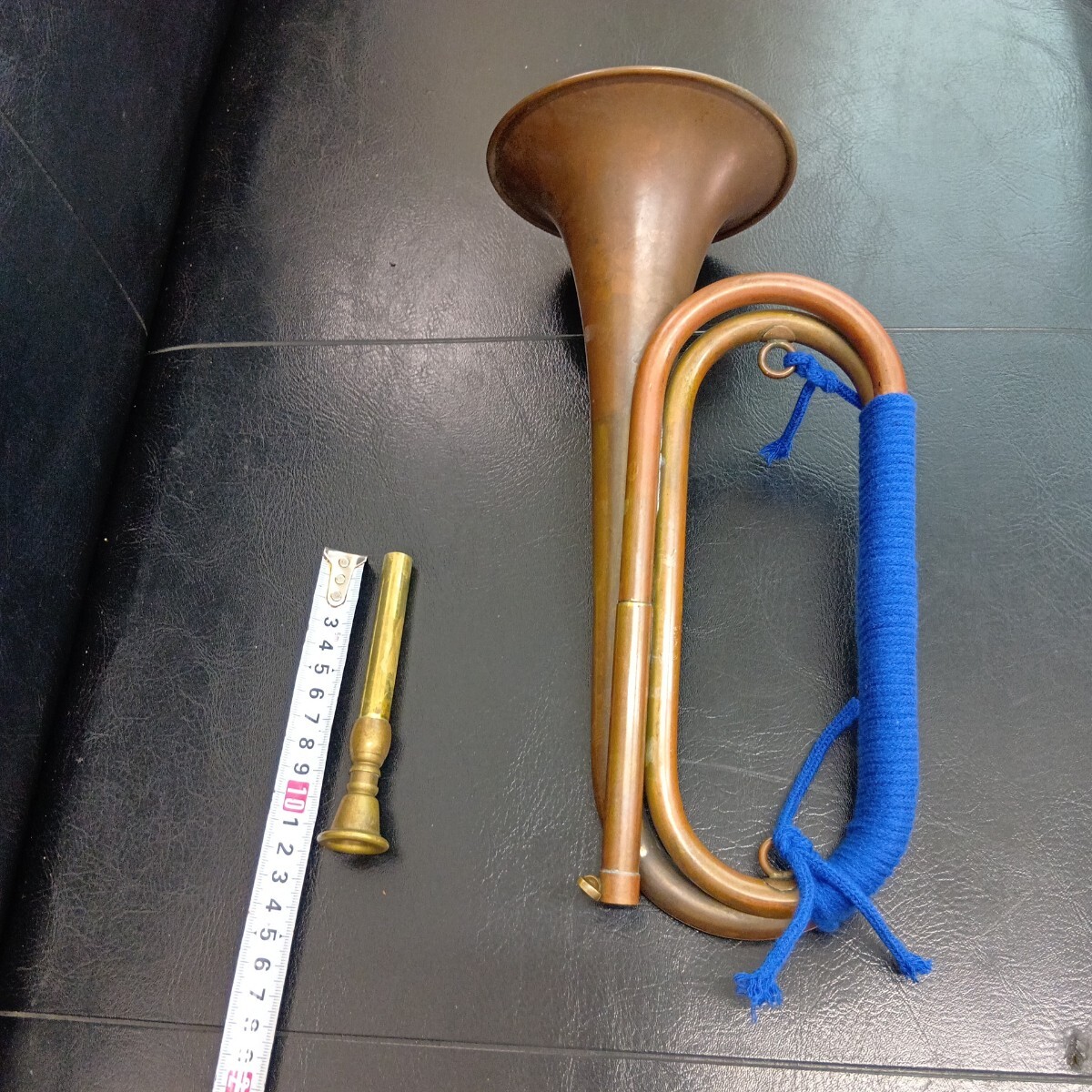 進軍ラッパ　 信号ラッパ　 レトロ　 管楽器　　　　 アンティーク_画像9