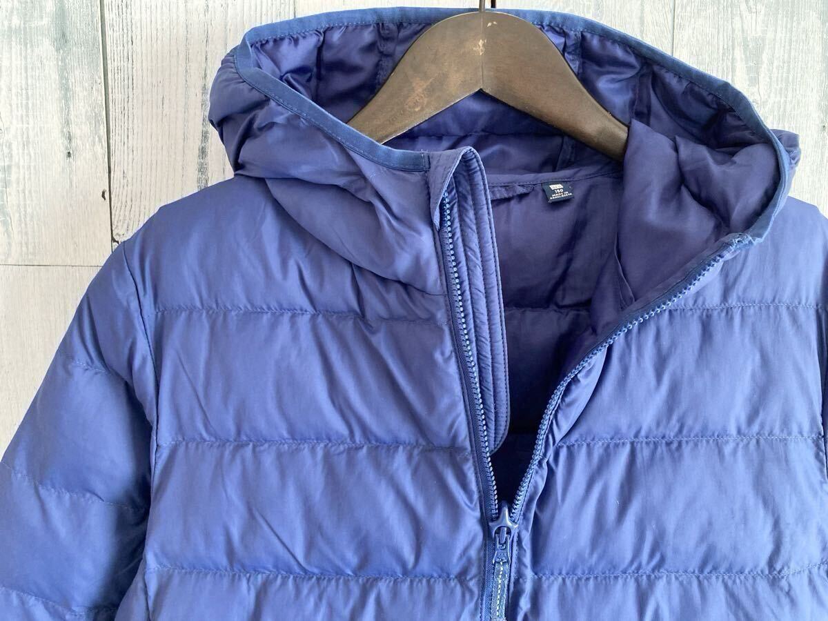 UNIQLO ユニクロ BOYS ライトウォームパデットパーカ ブルー 150_画像2