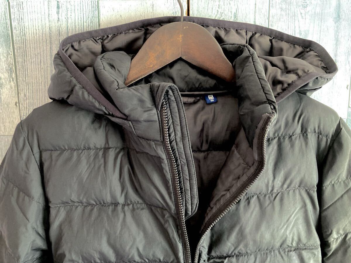 UNIQLO ユニクロ BOYS ライトウォームパデットパーカ ブラック 150_画像5