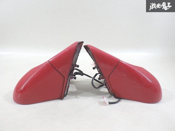 【保証付 ミラー調整OK! 希少!!】 GANADOR ガナドール SW20 MR2 エアロミラー 左右セット 赤系ソリッド 3ピン 即納 棚13-3_画像5
