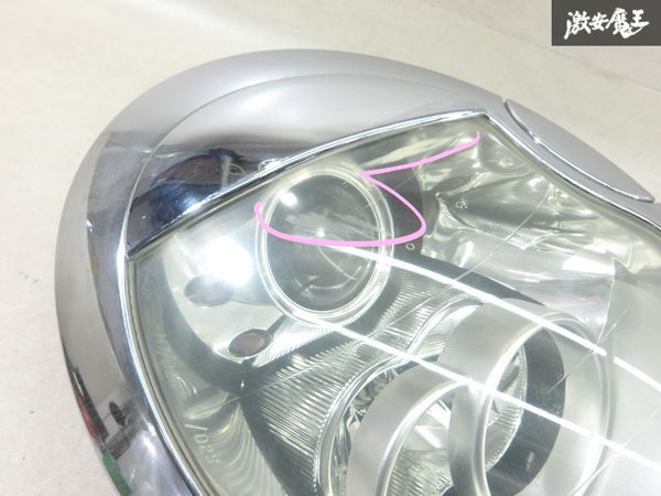 BMW 純正 MINI ミニ R53 ミニクーパー S 後期 HID ヘッドライト ヘッドランプ メッキ アイライン付 左右 0301218671 0301218672 棚2F-P-4_画像5