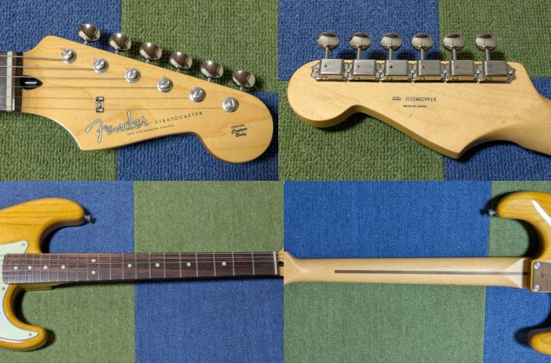 ★Made in Japan Hybrid II Stratocaster Vintage Natural ローズウッド指板 アルダーボディー 22フレット B級品 3か所計6個の打痕あり_画像6