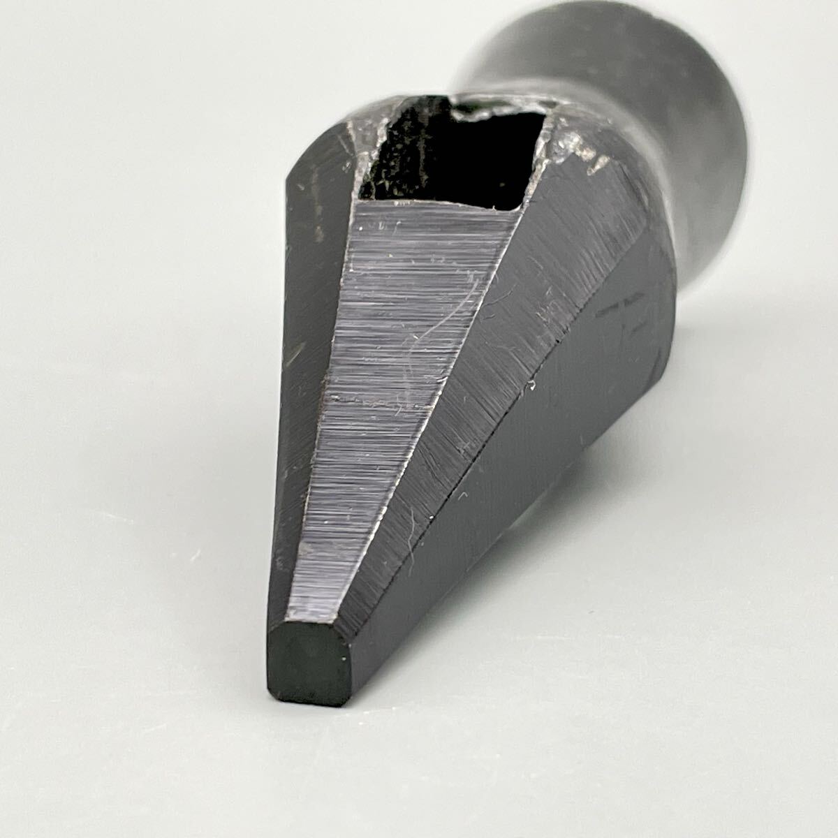 [新品 未使用品] 播州三木 福島 下腹槌 頭 30mm 約280g 玄能 金槌 大工 道具 工具 玄翁 先切 舟手 片口 ハンマー 職人 希少 金物屋 在庫品_画像6