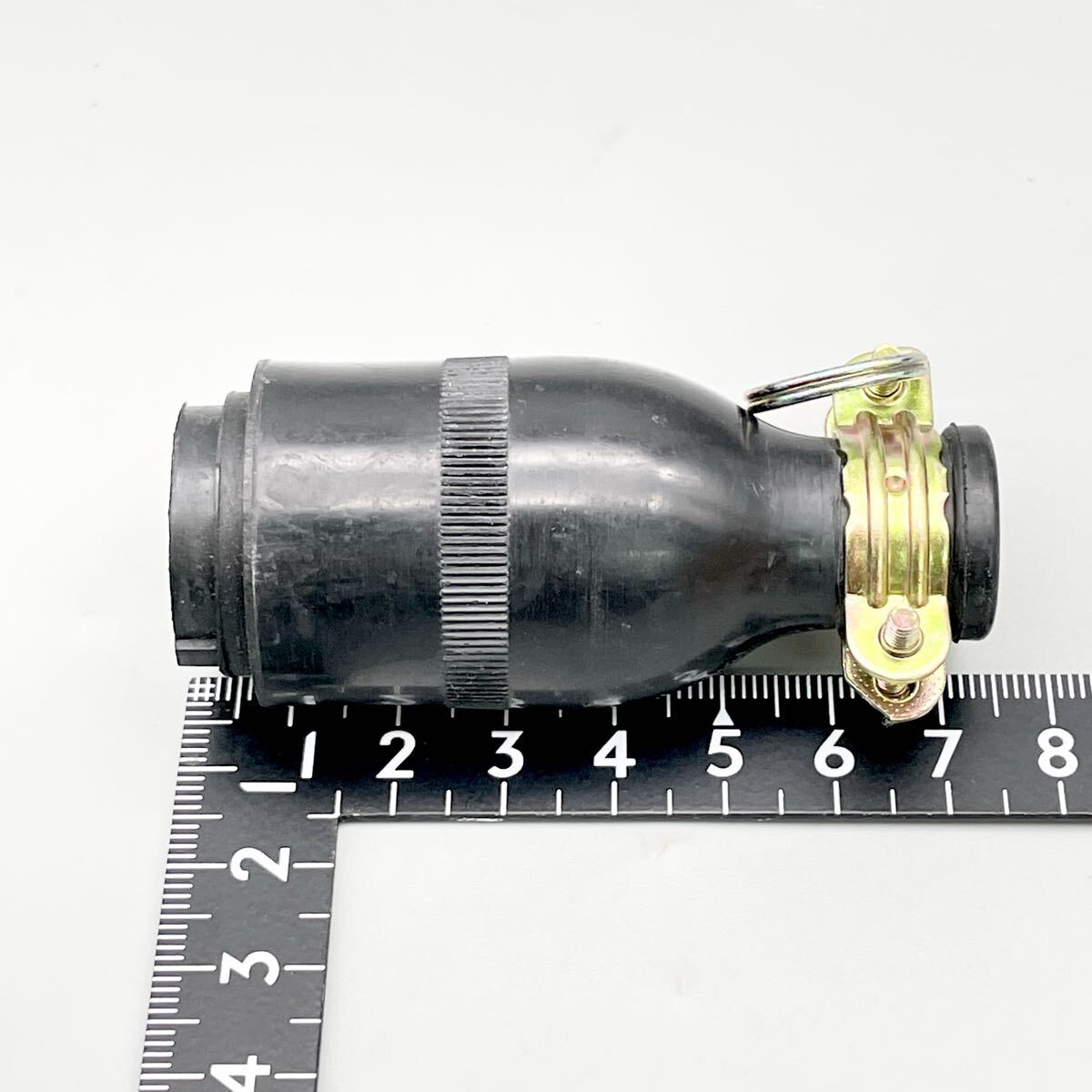 [新品 未使用品] 明工社 丸形 ゴムコネクターボデー MC2616 2P 15A 125V 3個 バンド付 コンセント 防水型 電気部品 金物屋 在庫品 まとめ_画像6