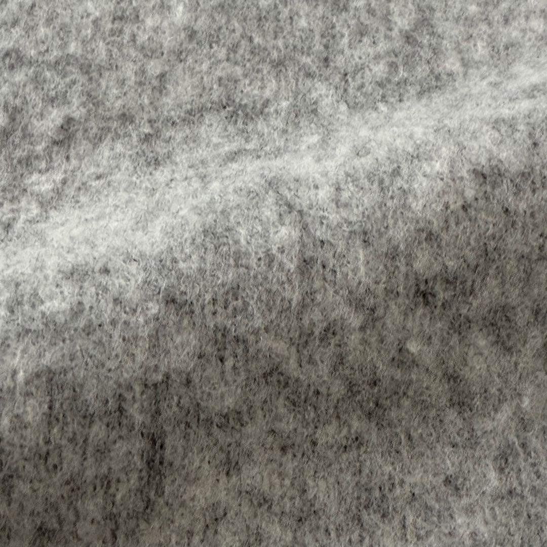 Drumohr ドルモア クルーネック ウール ブークレ ニット 46 グレー ミドルゲージ セーター プルオーバー メンズ イタリア製 長袖 厚手_画像7