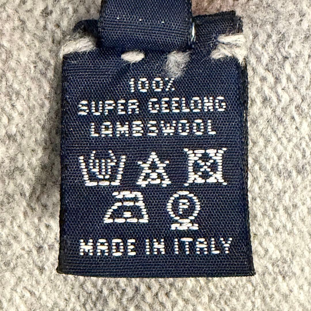 Drumohr ドルモア クルーネック ウール ブークレ ニット 46 グレー ミドルゲージ セーター プルオーバー メンズ イタリア製 長袖 厚手_画像10