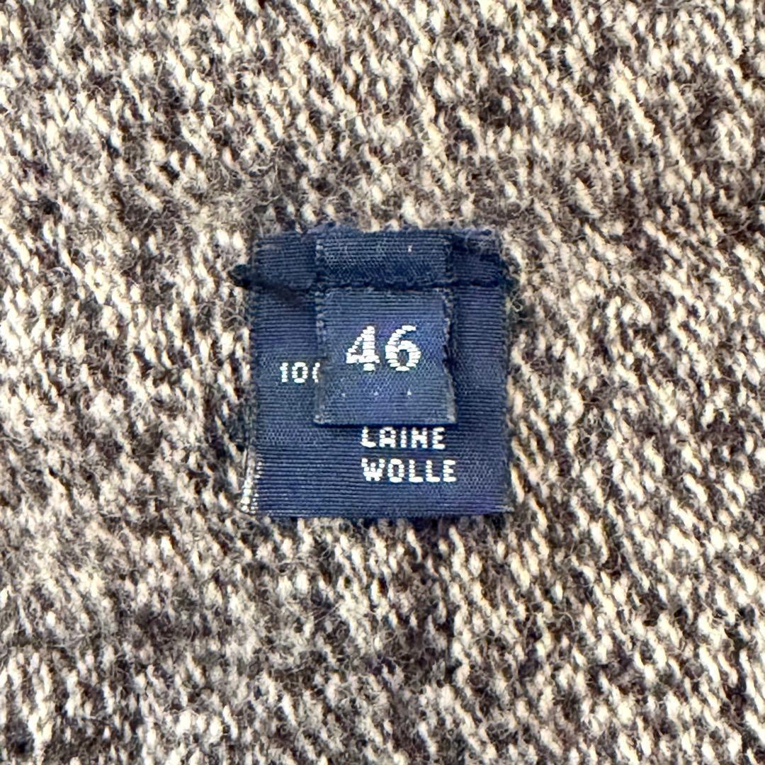 Drumohr ドルモア クルーネック ウール ブークレ ニット 46 ブラウン ミドルゲージ セーター プルオーバー メンズ イタリア製 長袖 厚手_画像9