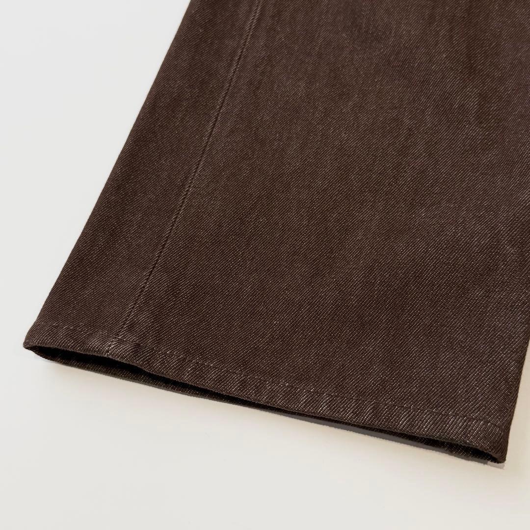 AURALEE HARD TWIST DENIM 5P PANTS 32 ブラウン オーラリー ハードツイスト デニム パンツ コットン レギュラーフィット 日本製 国内正規_画像5