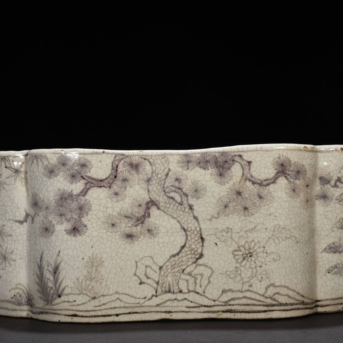 ◆YA132◆明洪武 釉里紅松竹梅紋如意枕 時代物 古玩 唐物 古陶磁器■_画像5