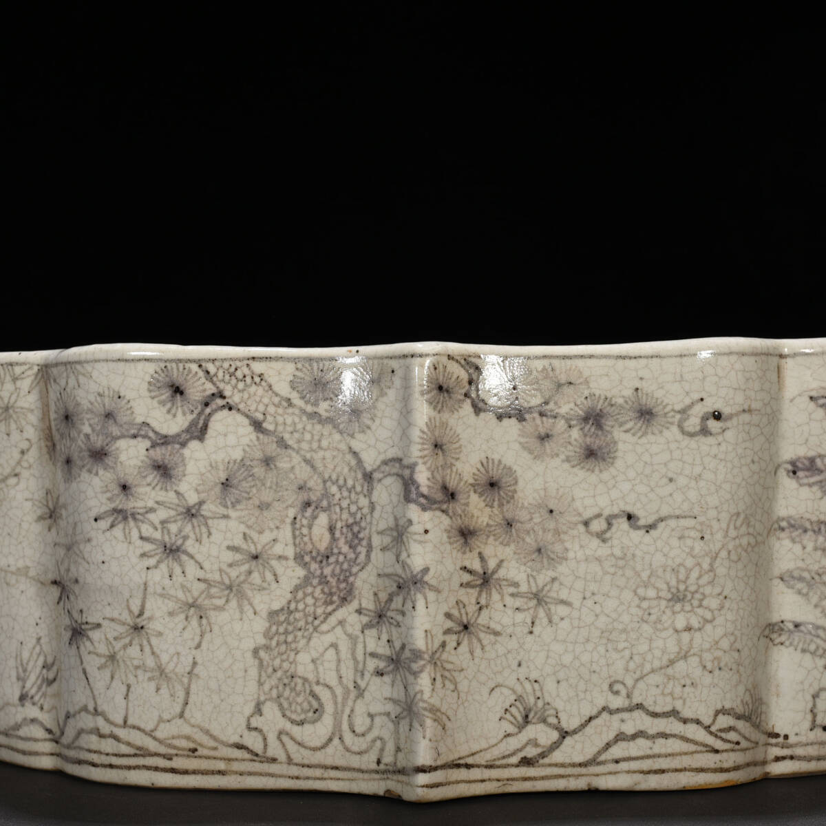 ◆YA132◆明洪武 釉里紅松竹梅紋如意枕 時代物 古玩 唐物 古陶磁器■_画像8