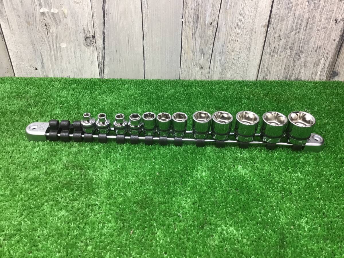 送料無料！【中古品】△nepros ネプロス 9.5sq.　六角　ソケットセット NB3-24～NB3-055　12個△アクトツール富山店△BR_画像1