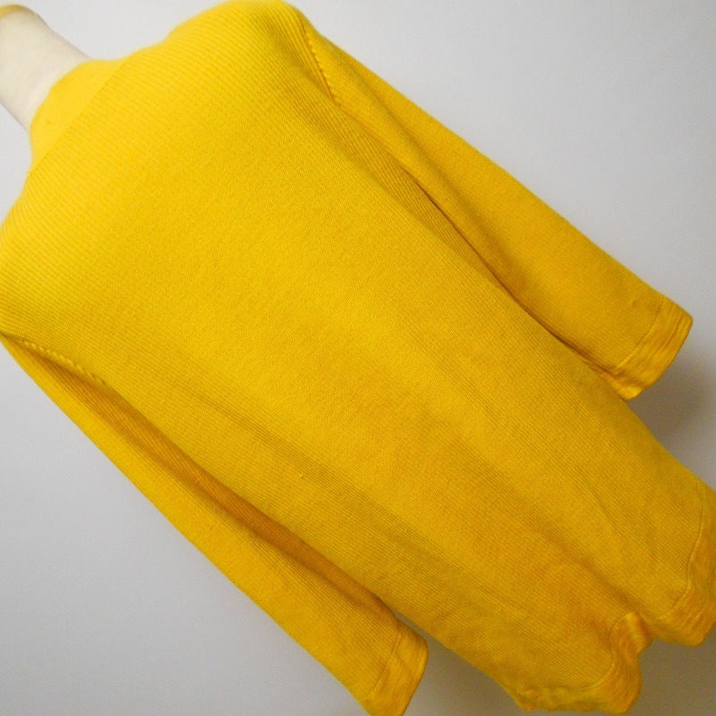  971937 LEONARD レオナール リブニット ロング カーディガン L_画像3