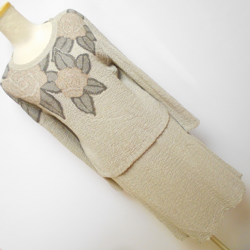 980877 Chamois シャミー 花柄 ニット スリーピース セットアップ 9_画像4