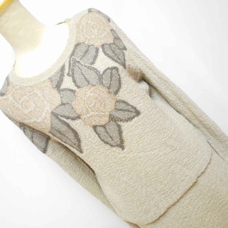 980877 Chamois シャミー 花柄 ニット スリーピース セットアップ 9_画像5
